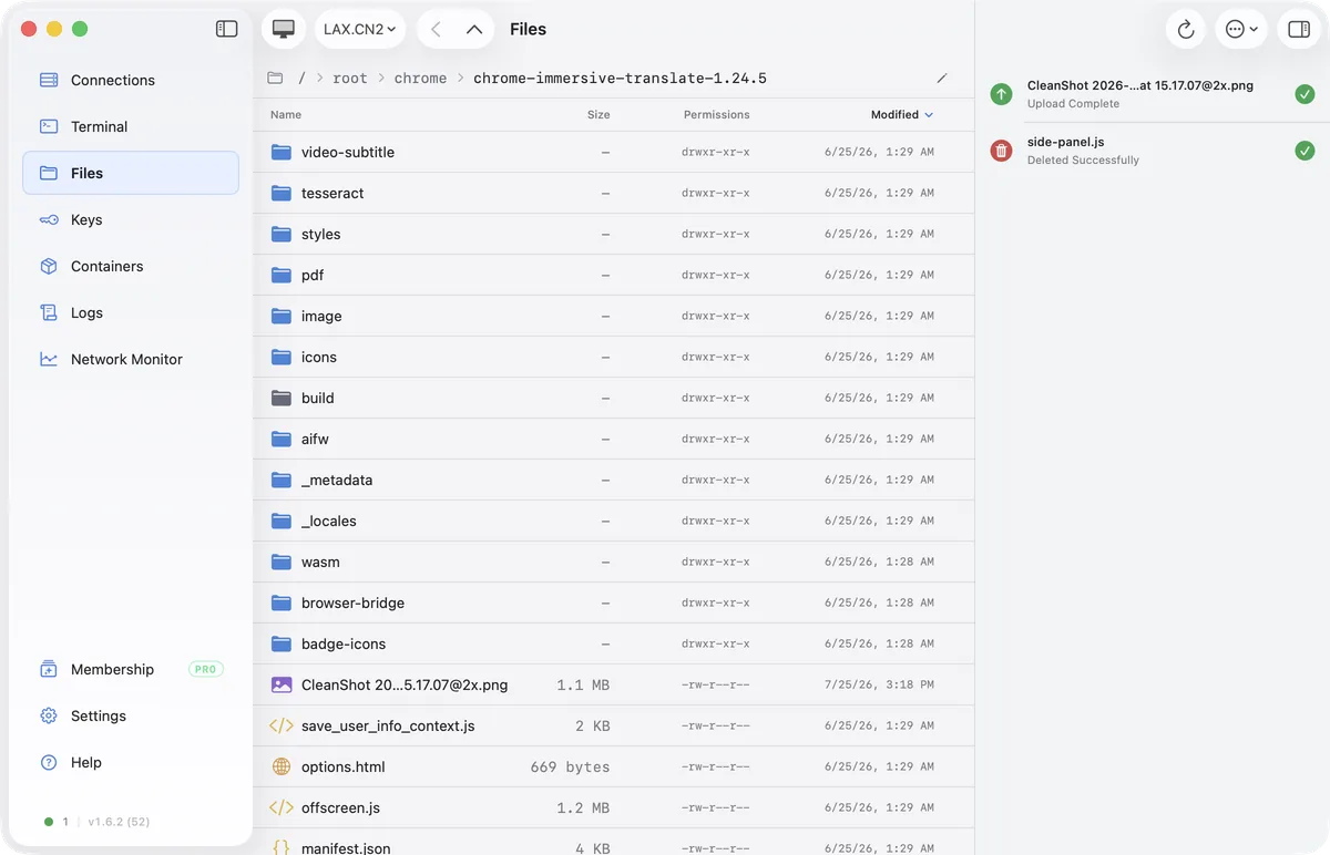 Nexus Shell — files